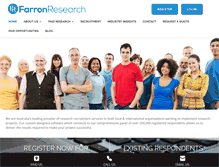 Tablet Screenshot of farronresearch.net.au